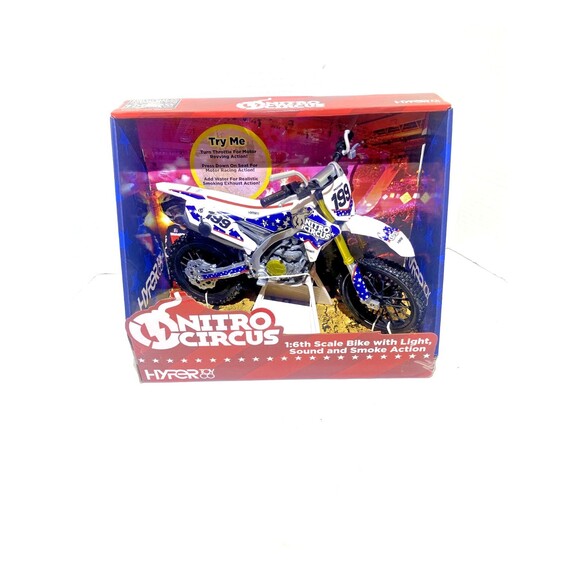 NITRO CIRCUS 1:6TH SCALE BIKE WITH LIGHT, SOUND AND SMOKE ACTION - Picture 1 of 2